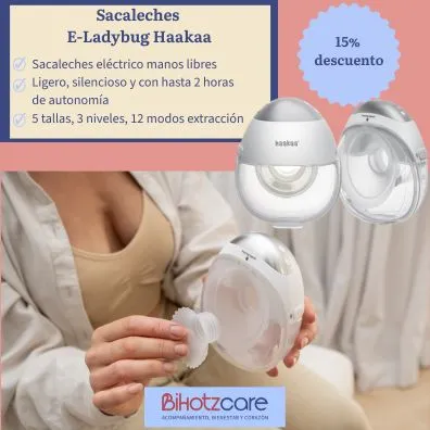 15% descuento exclusivo en el sacaleches eléctrico manos libres E-Ladybug de Haakaa