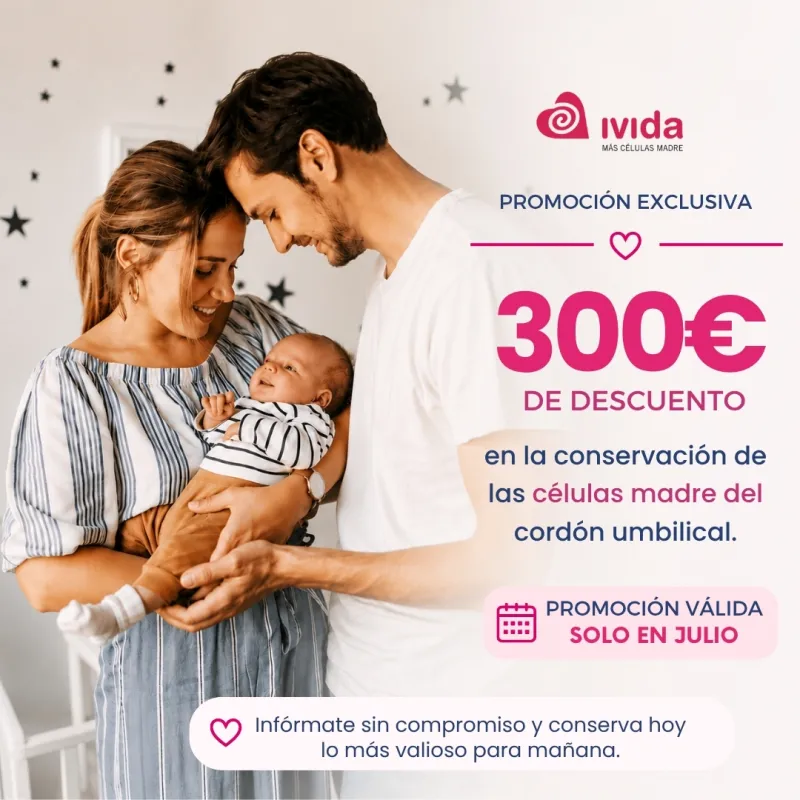 300 € de Descuento en la Conservación de las Células Madre del Bebé!!